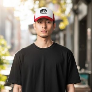 40. Kardaanikunkku - Snapback Trucker-lippis puna valkoinen