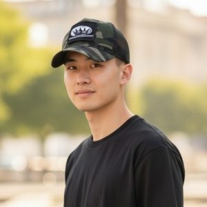 40. Kardaanikunkku - Patch trucker Camo lippalakki, verkkoperä